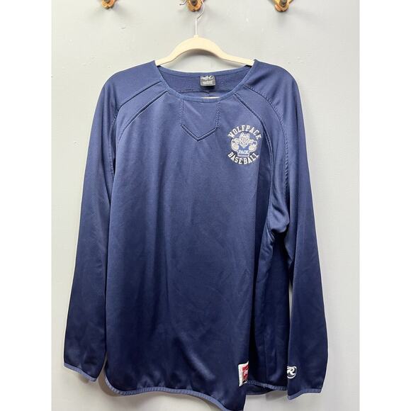 Wolfpack Baseball Rawlings Sweatshirt Mens size‎ Large Blue Embroidered - Picture 1 of 6